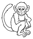 Stylised monkey illustration