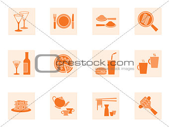 Collection of food and beverage icons