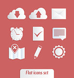 Universal flat icons for web and mobile applications