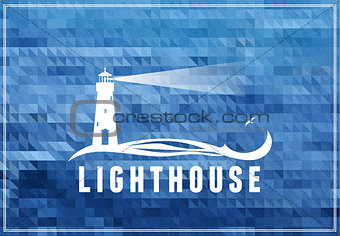 Lighthouse vector poscard, poster