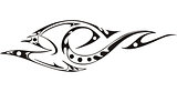 Tribal tattoo design - stylized bird