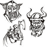 viking heads