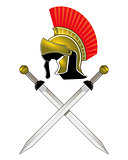 Roman Helmet and swords