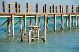 Wooden jetty on a tropical island