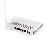 Wireless router on white with clipping path