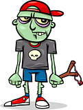 halloween zombie kid cartoon illustration