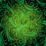 Green seamless vintage pattern