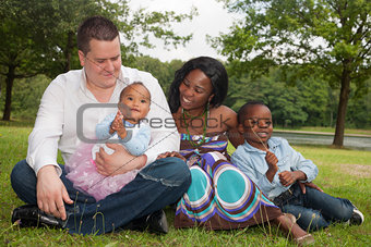 Multicultural african family