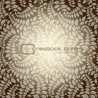 Seamless pattern with vintage leavis 