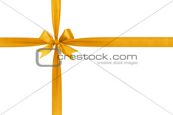 gold simple tied ribbon bow composition