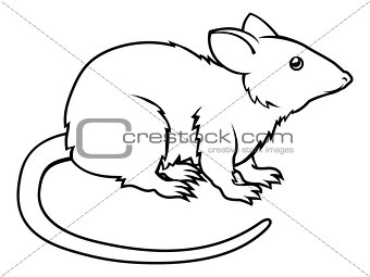 Stylised rat illustration