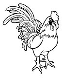 Stylised rooster illustration