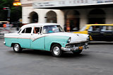 Classic old american car on the streets of Havana, Cuba