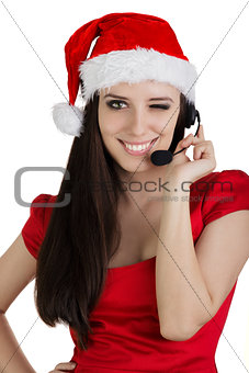 Christmas Call Center Girl