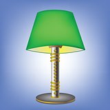Decorative green table lamp