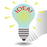 Light bulb idea concept template