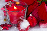 christmas  red  candle