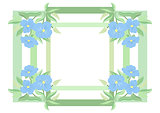 Abstract flowers and frame