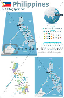 Philippines maps with markers