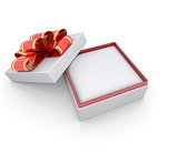 Jewelry box with a ribbon