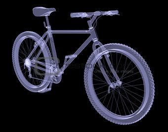 Bicycle. The X-ray render