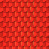 Vector seamless background. Red tile roof