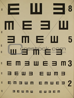Eye test chart