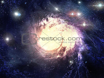 Abstract fantastic space storm