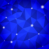Blue abstract triangle background.