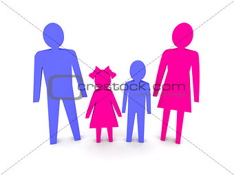 Family with children.