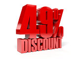 48 percent discount. Red shiny text.