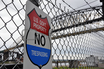 No Trespassing Sign at Federal Property