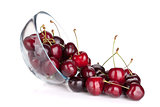 Spilled ripe cherries