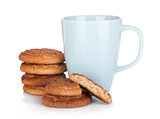 Cup of milk and cookies
