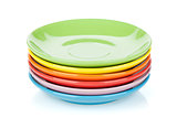 Set of colorful saucers