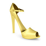 Gold women's shoe