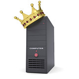 A computer system and gold crown