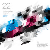 Abstract polygonal template design, vector Eps10 illustration.