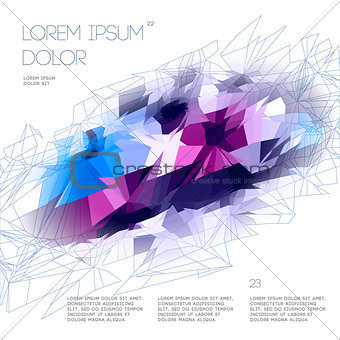 Abstract polygonal template design, vector Eps10 illustration.