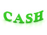 CASH sign with green letters 