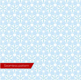 Snowflakes Seamless Pattern, Vector eps 10. Good for Chrostmas cards and wrapping paper