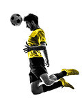 brazilian soccer football player young man heading silhouette