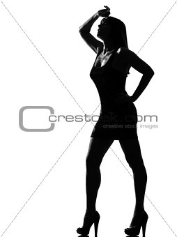 stylish silhouette woman despair tired
