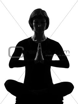 woman sukhasana pose meditation yoga