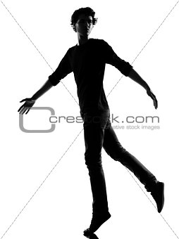 young man silhouette
