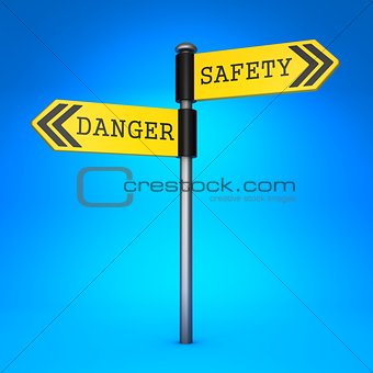 Danger or Safety. Concept of Choice.