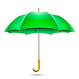 Realistic Detailed Green Umbrella