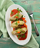 Stuffed Cabbage With Tomato Sauce
