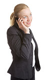 Business Woman Talking On Cell Phone
