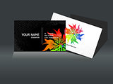 abstract black business card template 